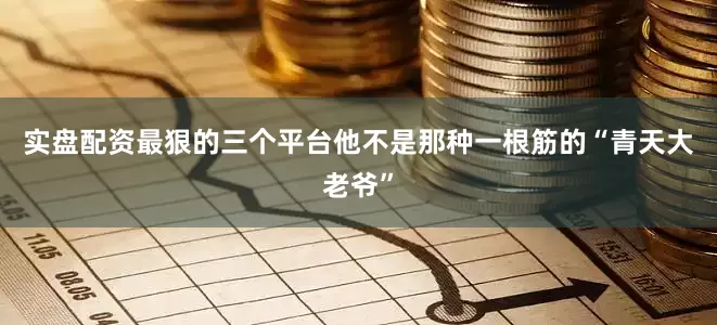 实盘配资最狠的三个平台他不是那种一根筋的“青天大老爷”